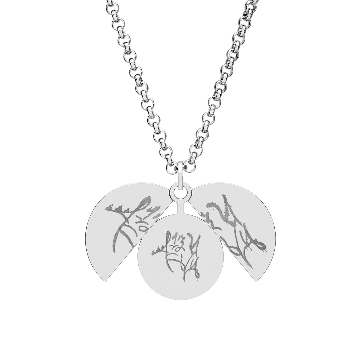 Hidden Message Engraved Circle Necklace