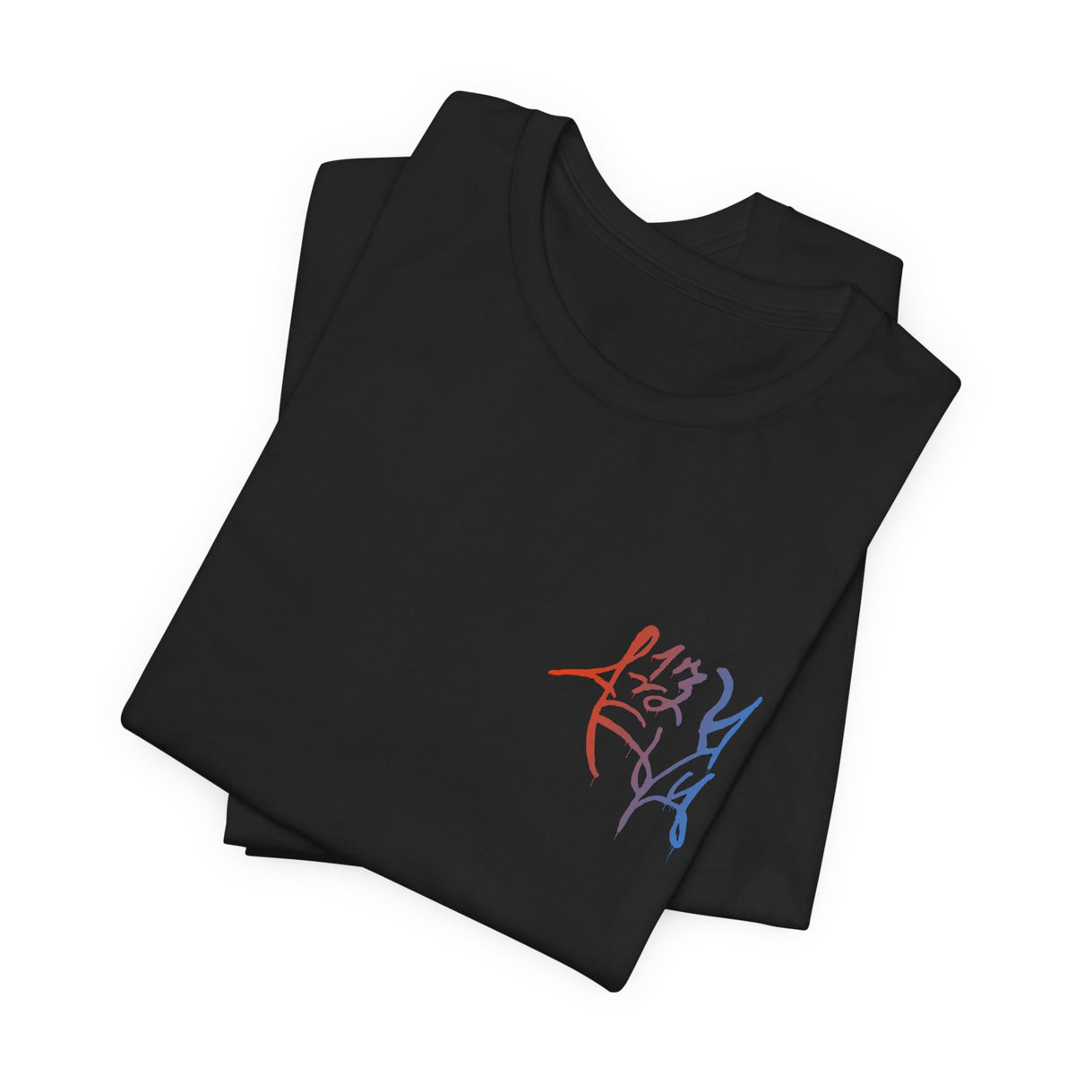 Graphic Tee — Abstract Black Calligraphy Design